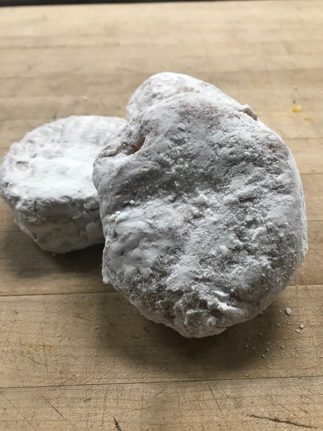 Cream Filled Powdered Yeast Donut