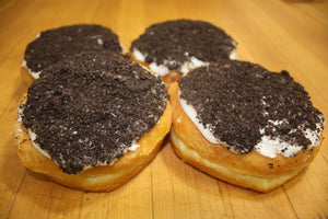 Cream Filled Oreo Topped Yeast Donut